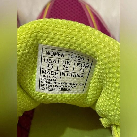 Saucony Pink & Neon Ignition 4 Running Shoes Sz 9.5 - Picture 9 of 9